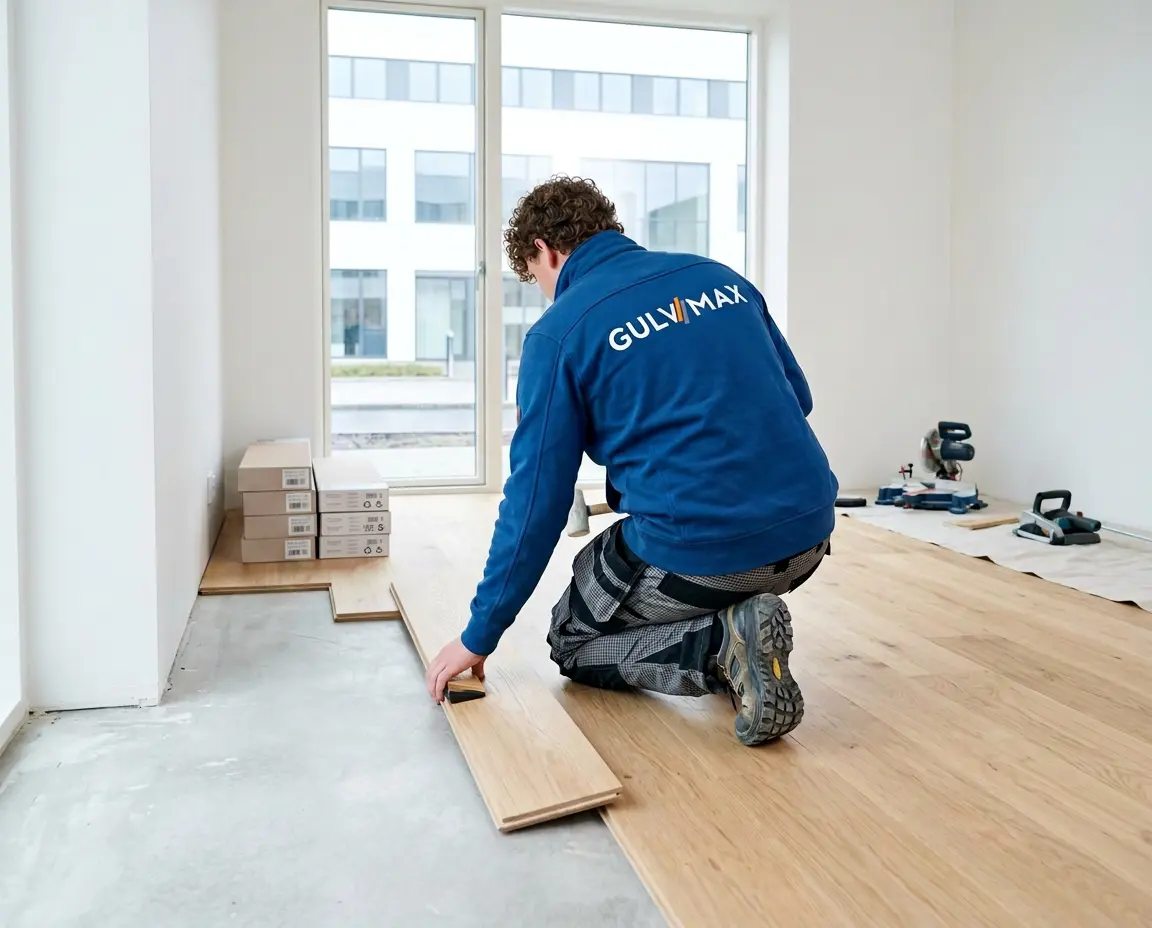 Gulvlegger fra Gulvmax legger parkett